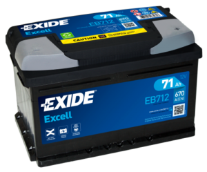 Akumulator Exide Excell 71Ah 670A EB712 EN PRAWY PLUS
