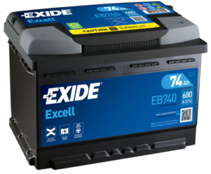Akumulator Exide Excell 74Ah 680A EB740 EN PRAWY PLUS