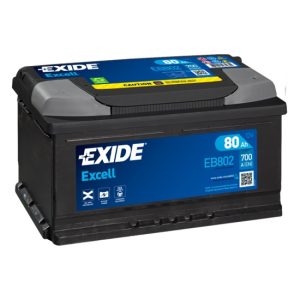 Akumulator Exide Excell 80Ah 700A EB802 EN PRAWY PLUS