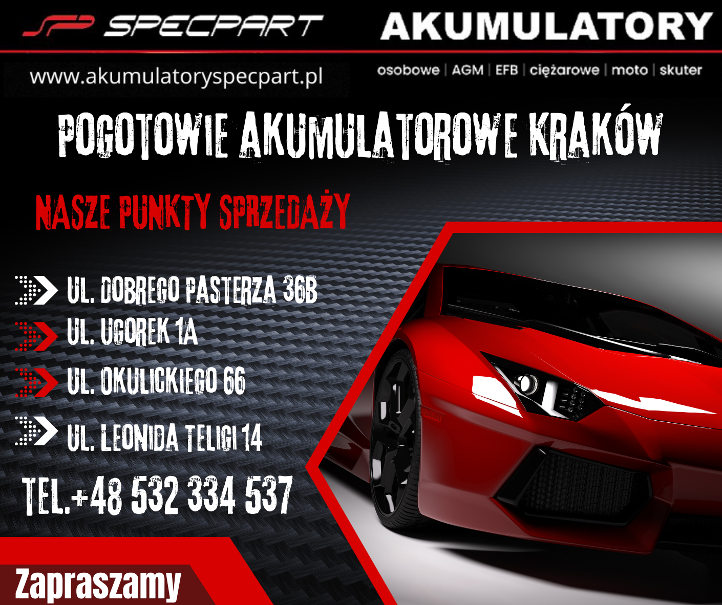 Pogotowie akumulatorowe Dowóz i Wymiana Akumulatora Kraków
