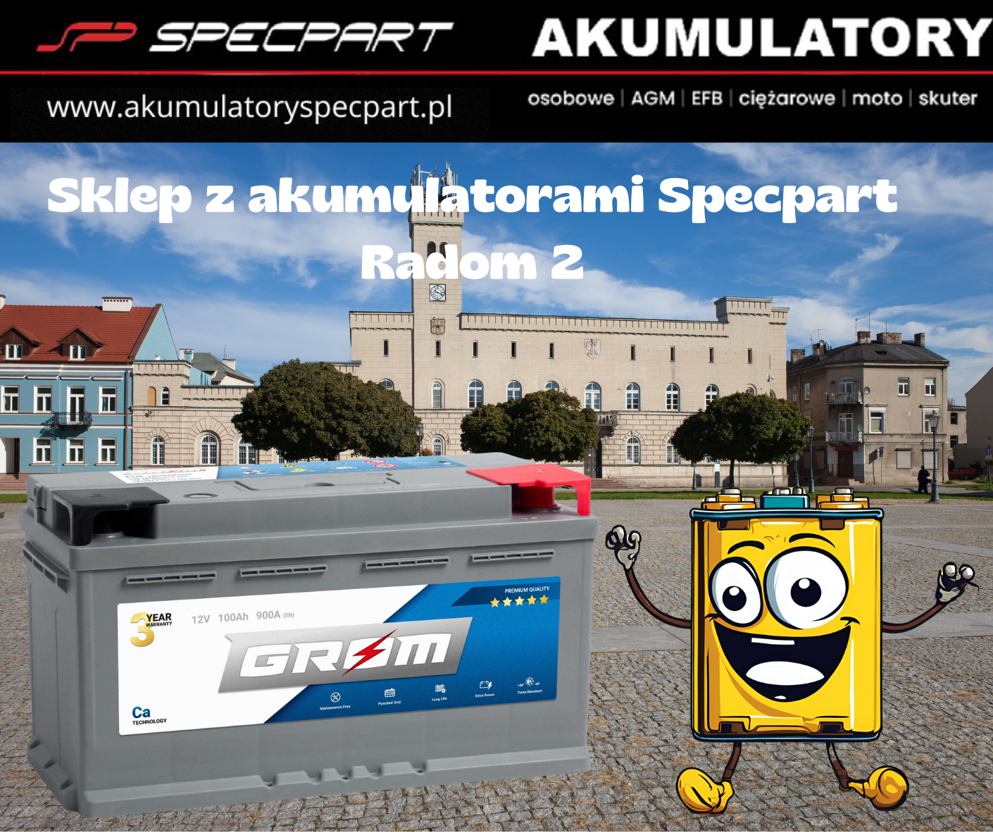 Sklep z akumulatorami Specpart Gębarzewska 10