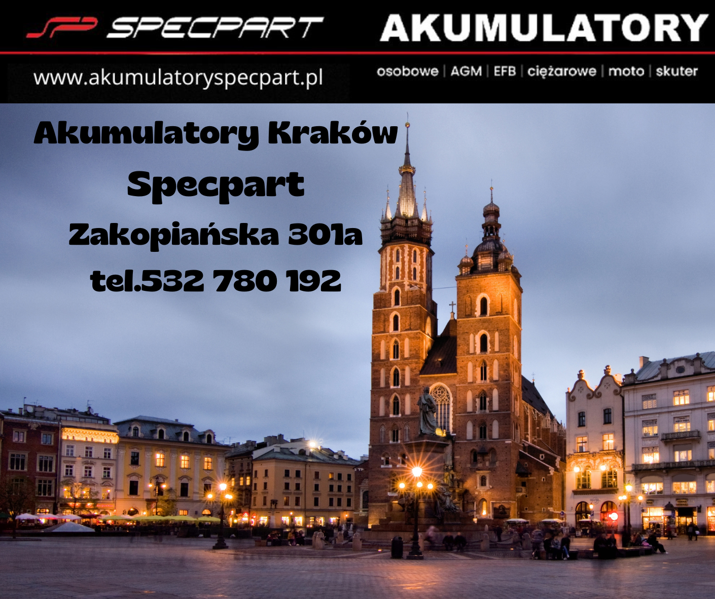 Akumulatory Kraków Zakopiańska 301a Specpart