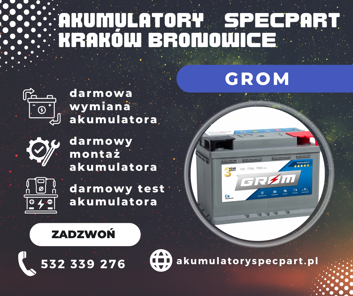 Akumulatory Specpart Kraków Bronowice