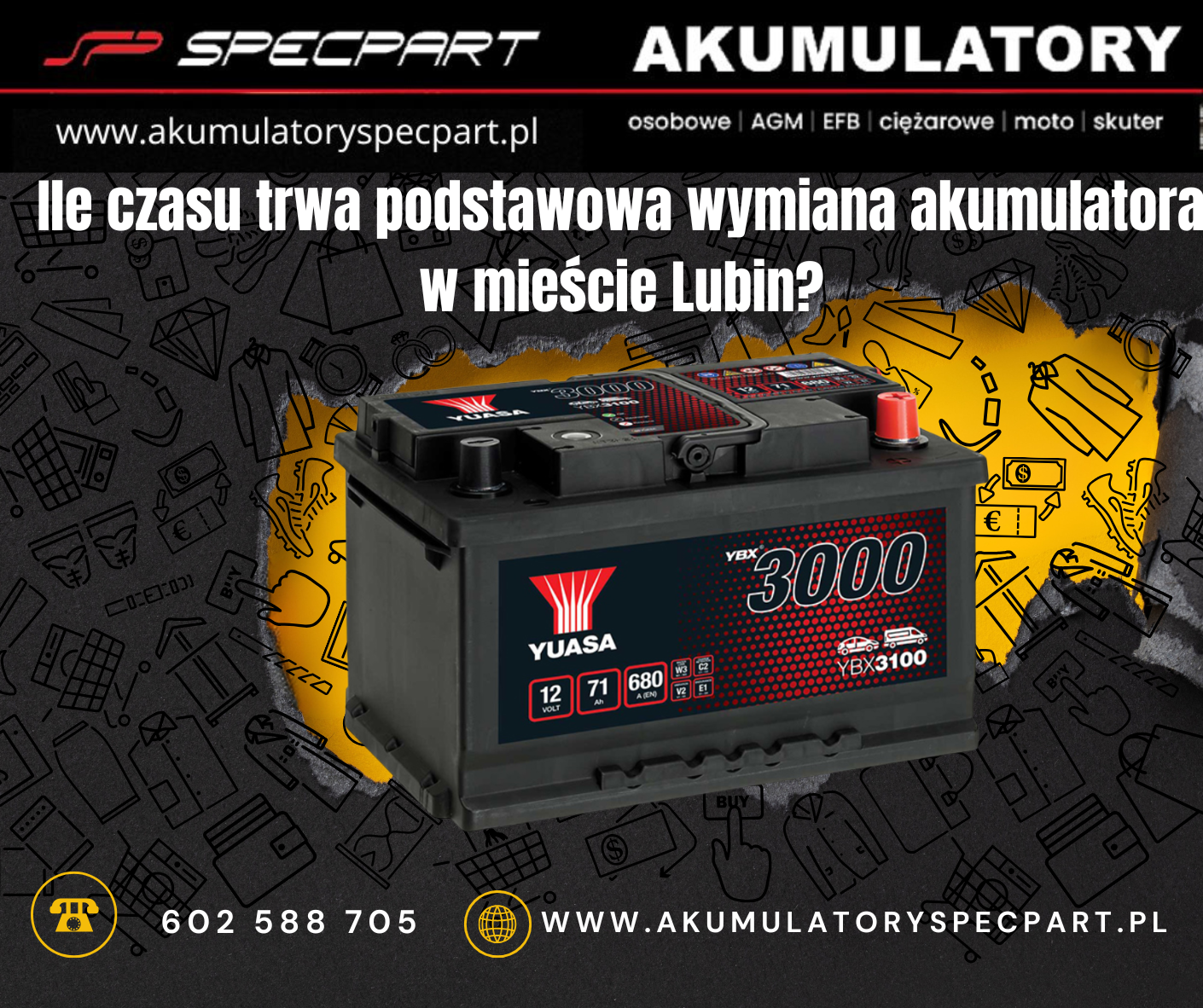 Ile czasu trwa podstawowa wymiana akumulatora w mieście Lubin?