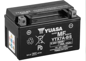 Akumulator motocyklowy YUASA YTX7A-BS AGM 6,3Ah 105A